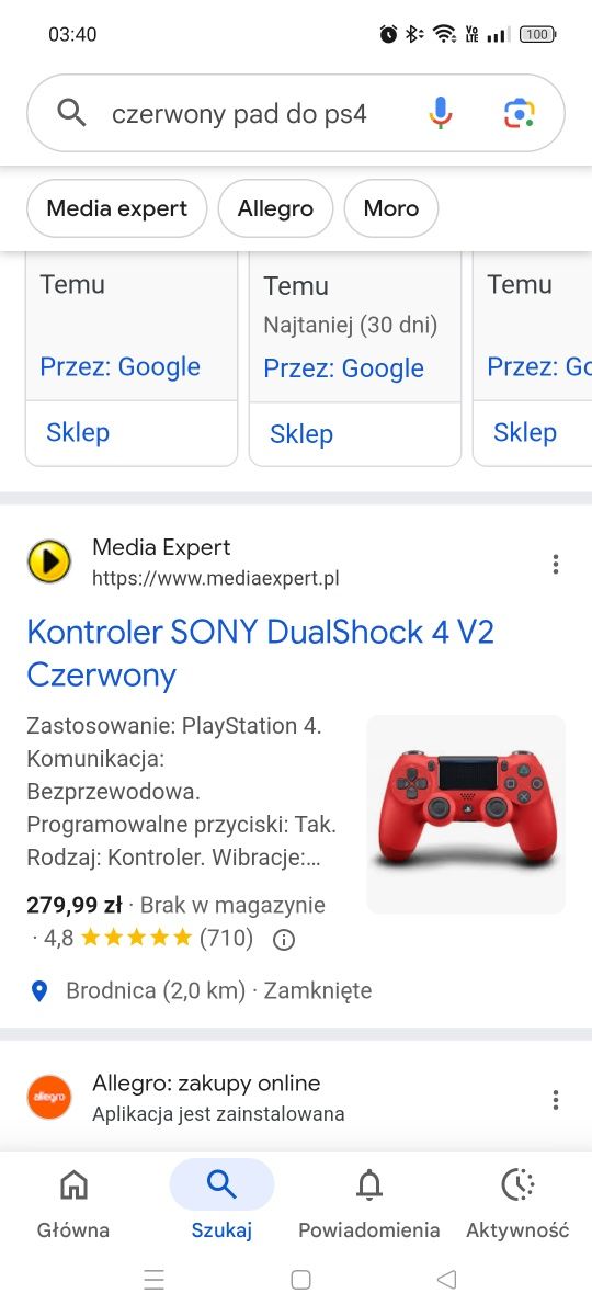 Pad kontroler PS4