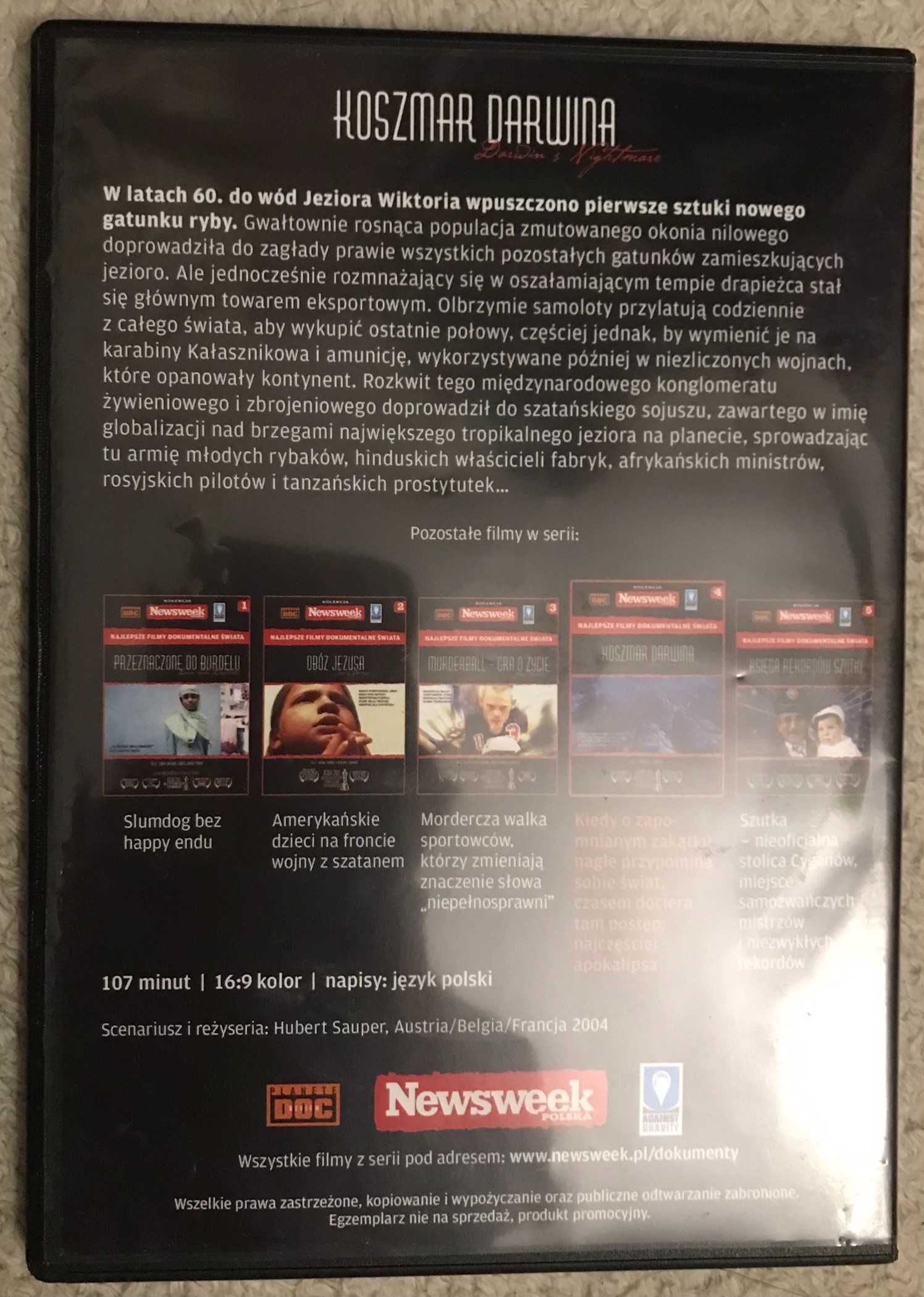 Film Koszmar Darwina, Obóz Jezusa płyty DVD NOWE 2 szt.