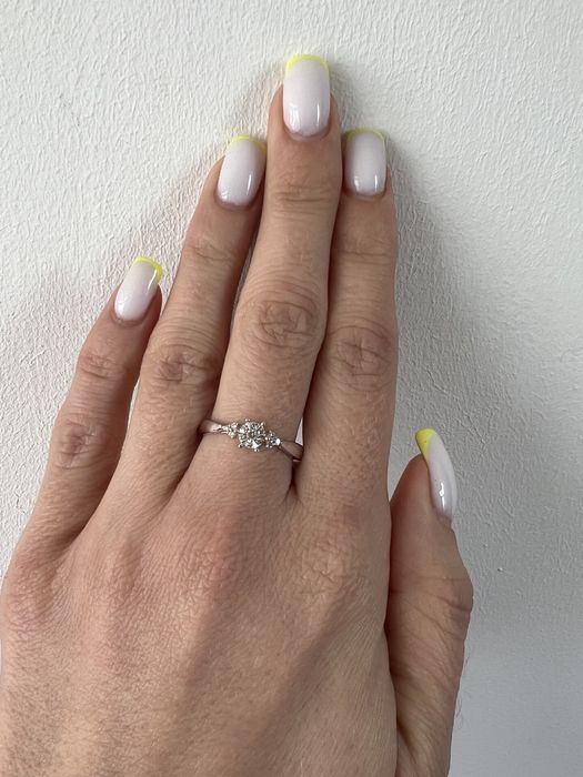 Золотое кольцо с бриллиантами белое золото 585 проба