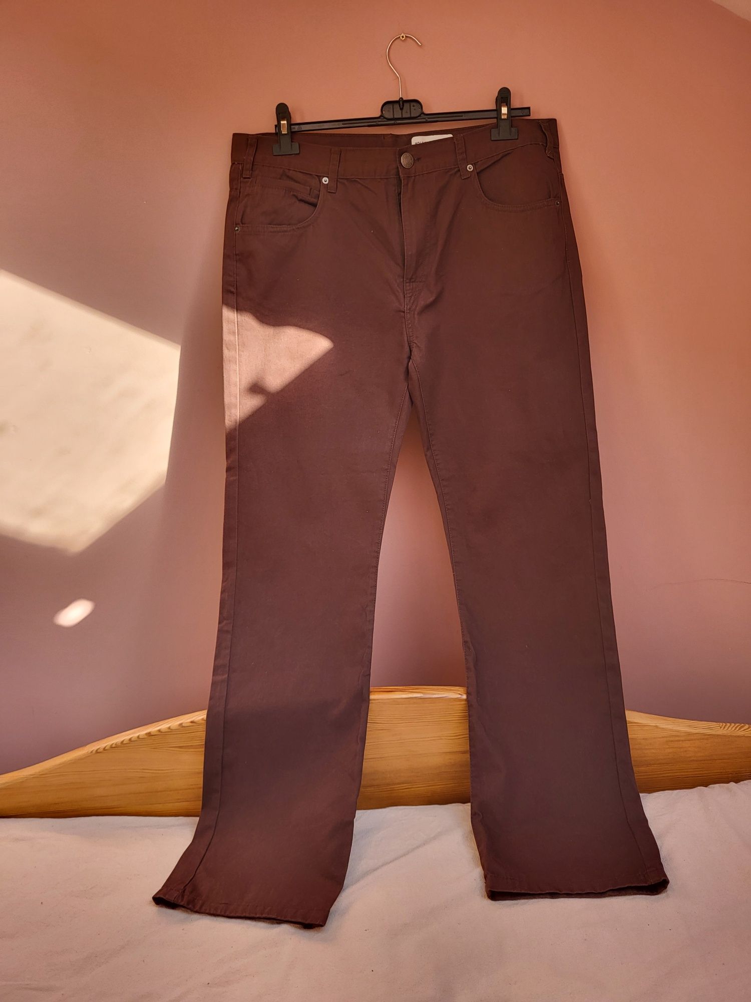 Bawelniane spodnie z wysokim stanem W34 L 32