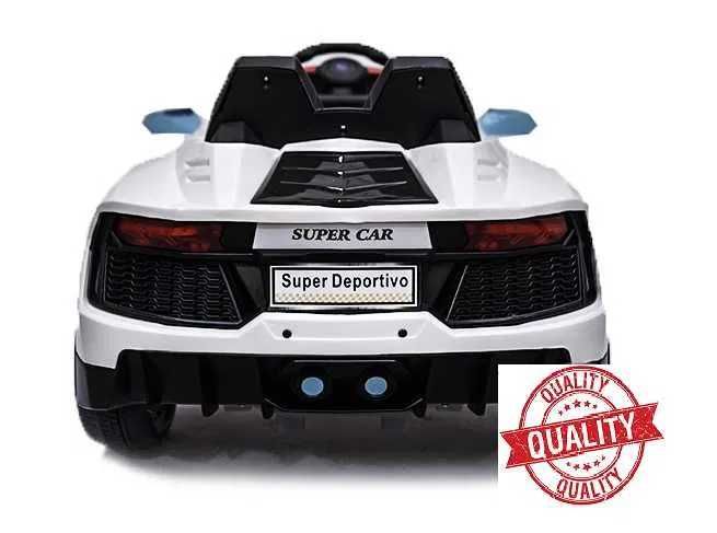 Carro eletrico tipo Lamborguini branco para crianças brinquedo NOVO