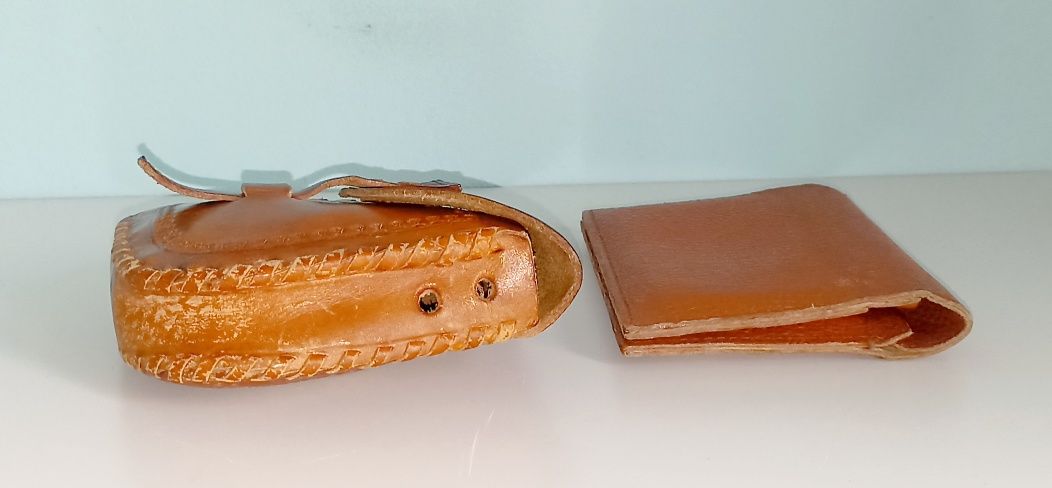 Mała skórzana torebka i portfel - Vintage - PPL -