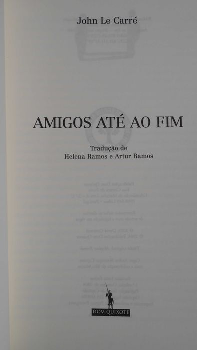 Livro de John Le Carré - Amigos até ao fim