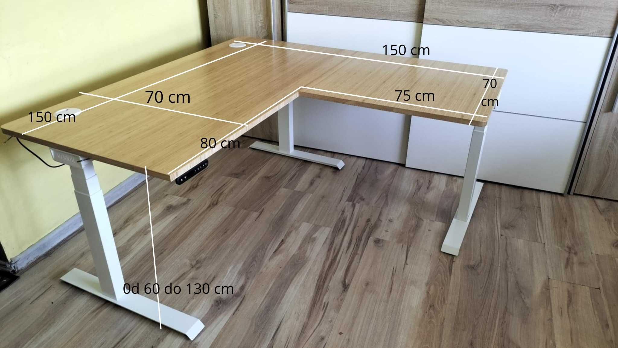 Narożne nowe  biurko elektryczne 150x150