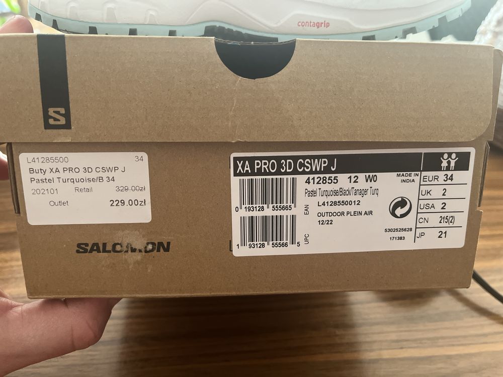Sprzedam Praktycznie Nowe Salomon XA PRO rozm 34