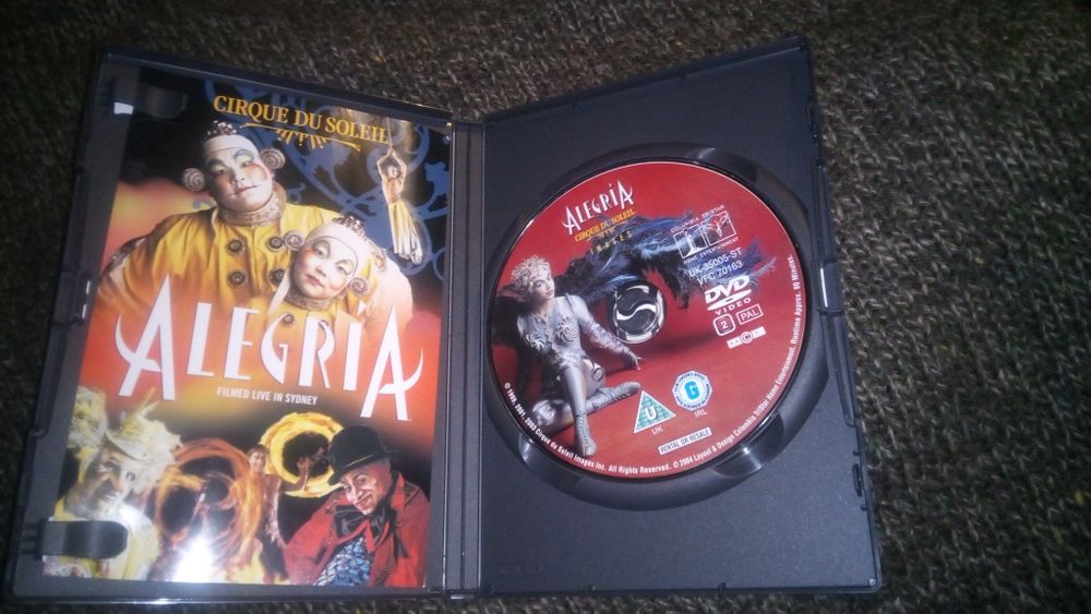 Alegria Cirque du Soleil - alegria live in Sydney 2003 dvd