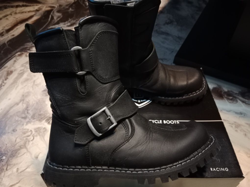 Nowe Buty Motocyklowe skórzane Matowe