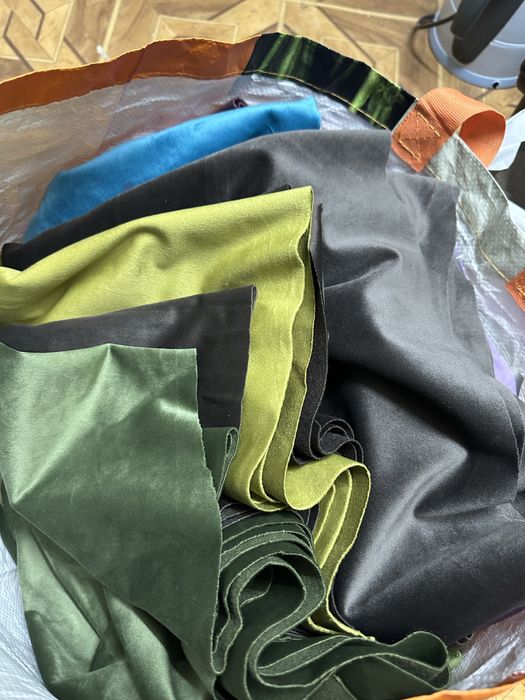 Тканина бархат велюр відрізки