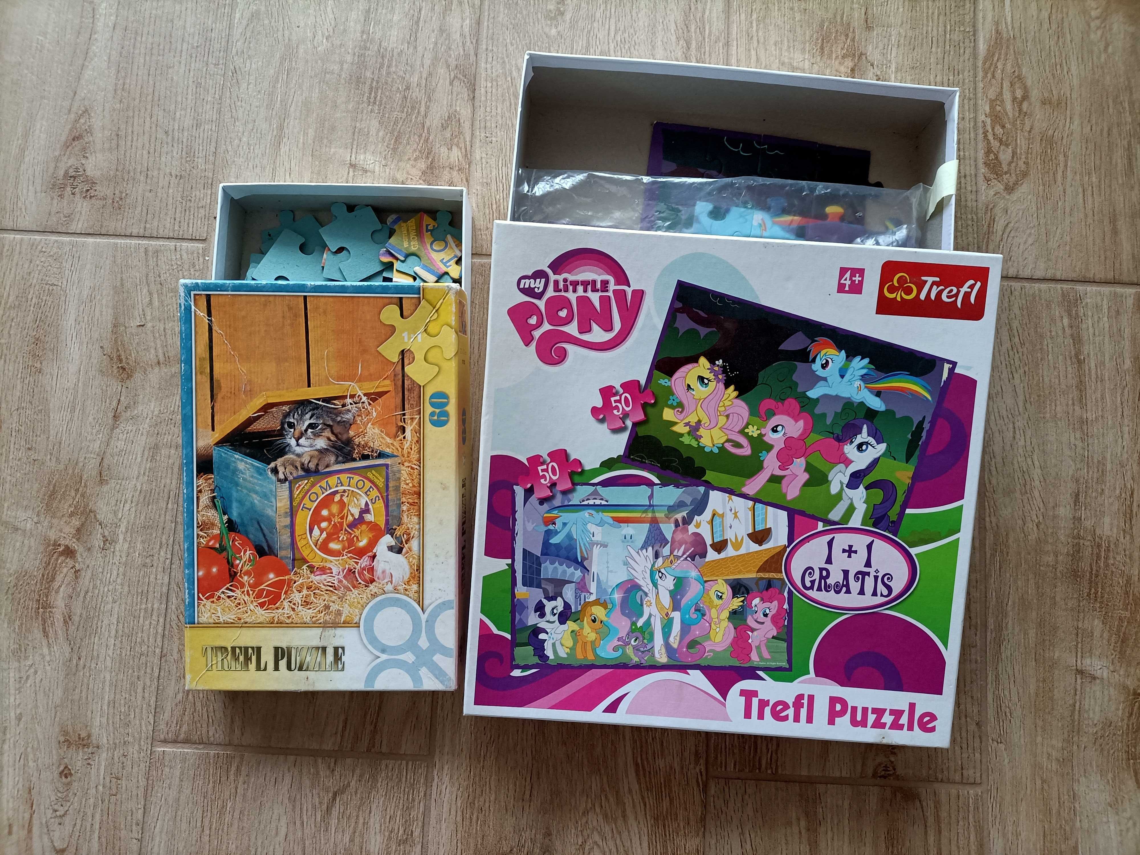 Puzzle dla dzieci my little pony oraz kotek