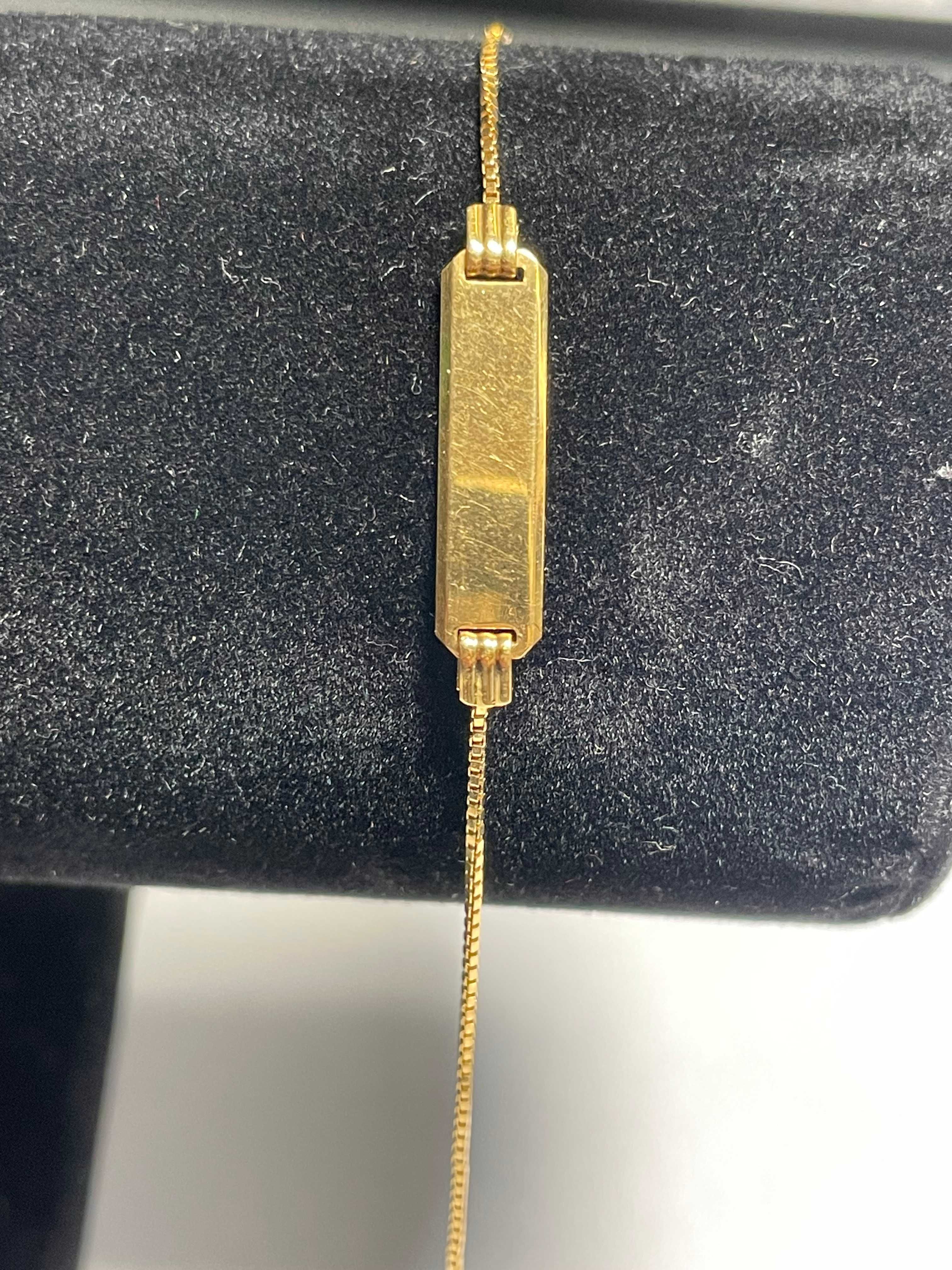 Złota bransoletka z blaszką 18kt (750) 2,06 gram 16cm