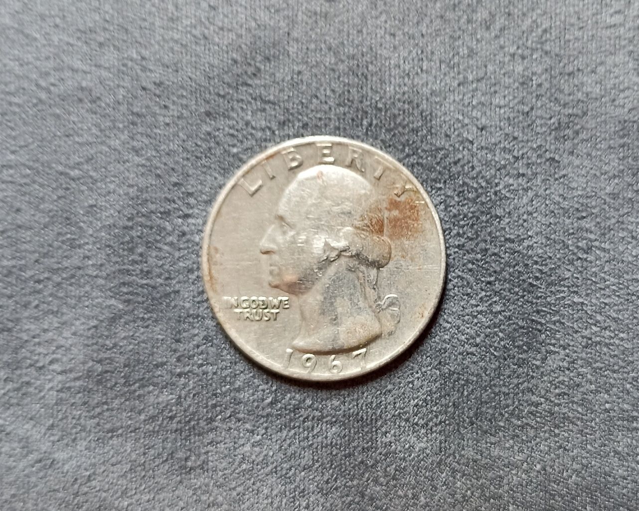 Монета коллекционная quarter dollar 1967 Американский Четвертак