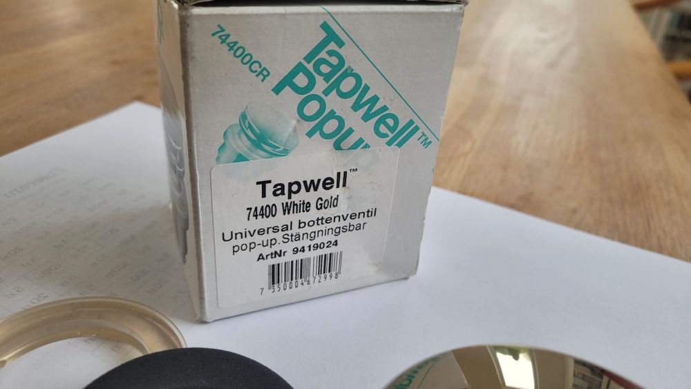 Korek Tapwell 74400 pop-up białe zloto