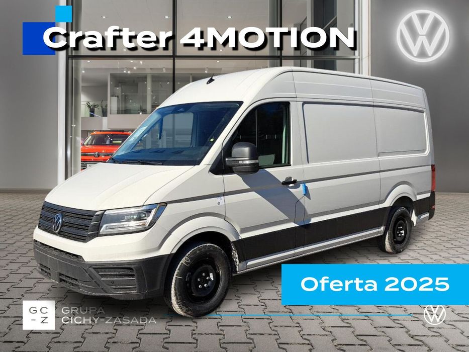 Volkswagen Crafter 35 Furgon z wysokim dachem silnik: 2,0 l EU6 SCR 177 KM / skrzynia biegów: 4MOTION automatyczna 8-biegowa rozstaw osi: 3640 mm  Crafter L3H3 4MOTION AUTOMAT, 2025!