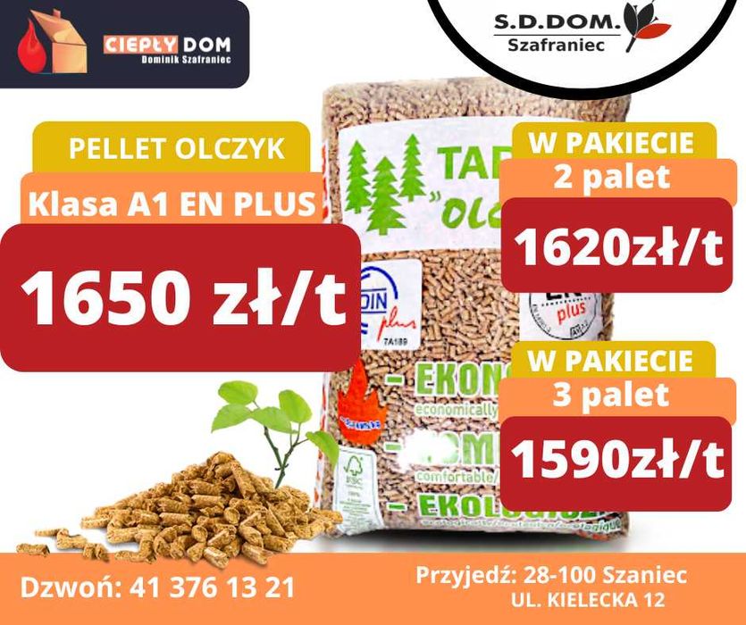 Pellet Olczyk darmowa dostawa już od 1 palety!