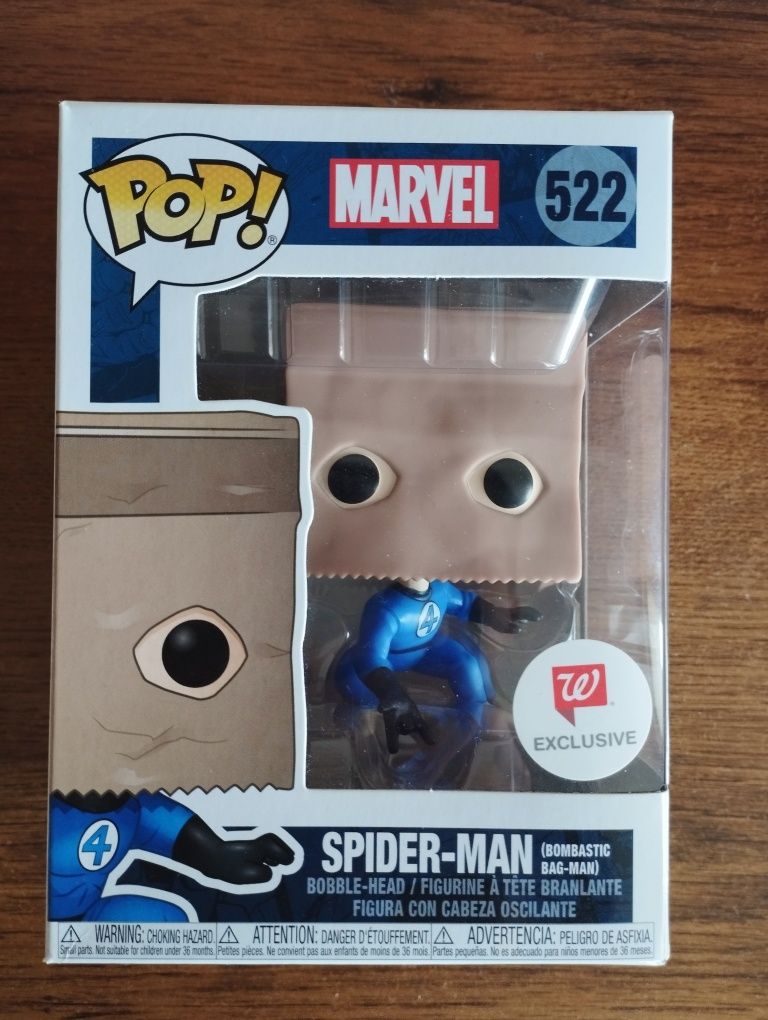 Funko Pop! Marvel #522 SPIDER-MAN (BOMBASTIC BAG-MAN)! Walgreens Exclu