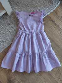 104cm liliowa sukienka, bawełniana sukieneczka lila