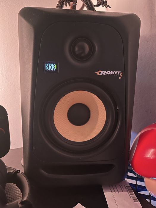 Interfejs audio focusrite scarlett solo, monitory studyjne KRK rokit 5