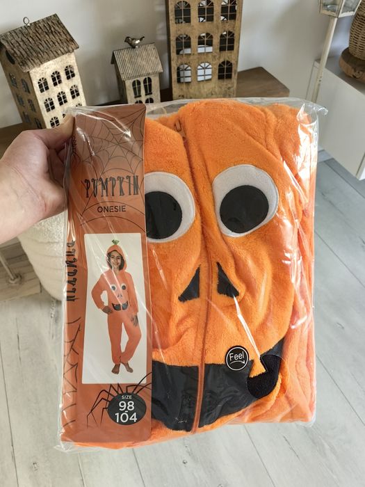 Strój na Halloween dla dziecka 3-4lata 98/104 dynia kombinezon bal