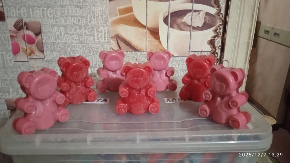 Свечки Мишка восковые