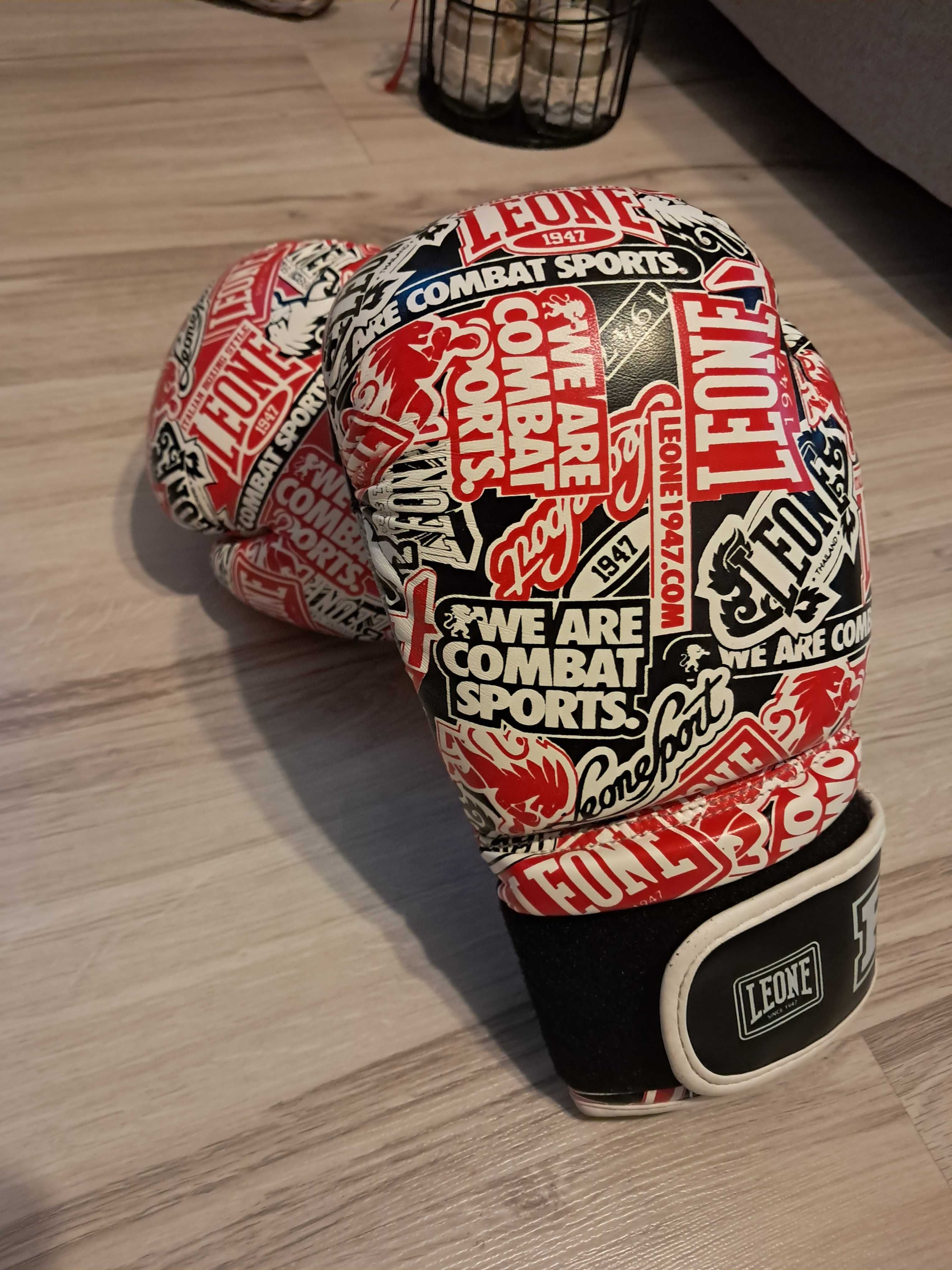 Rękawice bokserskie dziecięce LEONE 1947 Patch black/red