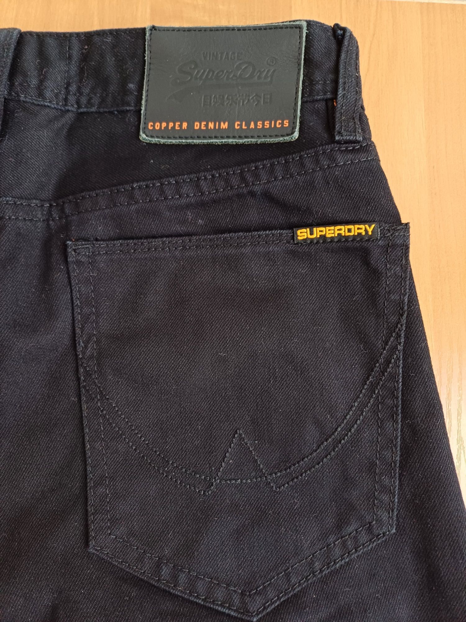 Новые чёрные джинсы SUPERDRY OFFICER (оригинал) мужские 28×32