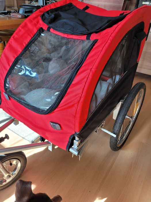 Przyczepka rowerowa dla psa lub wózek dla psa