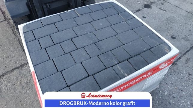 DROGBRUK-Moderno-GRAFIT Kostka brukowa na podjazd  6cm ciemna
