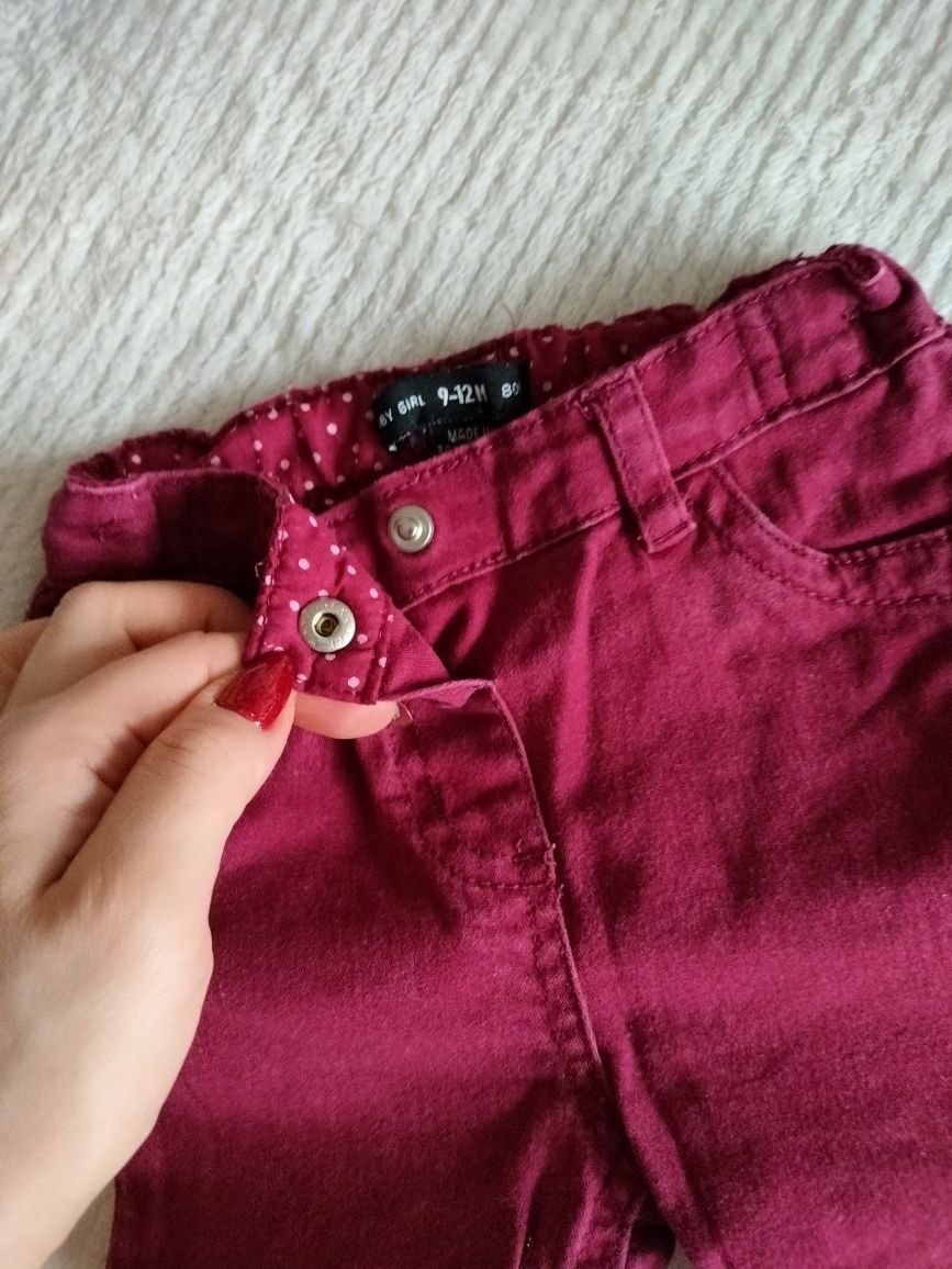 Spodnie jeansy dla dziewczynki 80