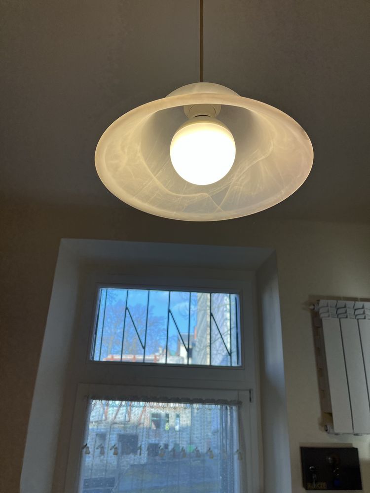 Klosz szklany alabaster do lamp, żyrandoli, klosz E27