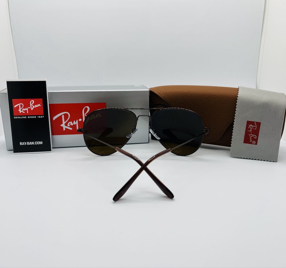 Солнцезащитные очки Ray Ban Aviator 3026 Bronze|Brown 58мм стекло