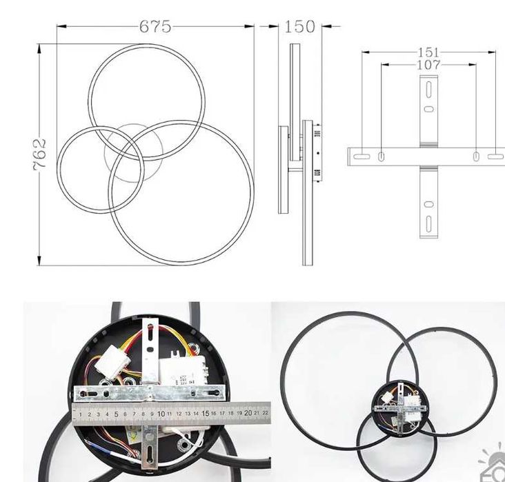 Смарт люстра лед світлодіодна  105 Вт (БЕЗКОШТОВНА Доставка)