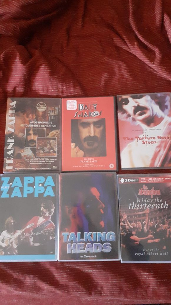 Lote DVd música Frank Zappa Stranglers Talking Heads