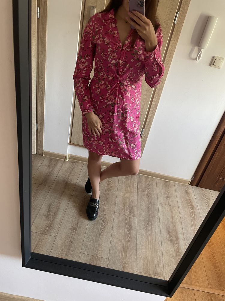 Sukienka w kwiatki, sukienka na lato, elegnacka sukienka, reserved