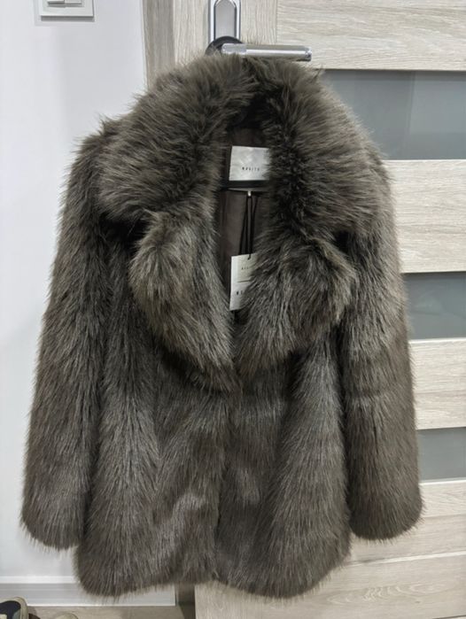 Futerko mohito zara futro brązowe brąz czekoladowe