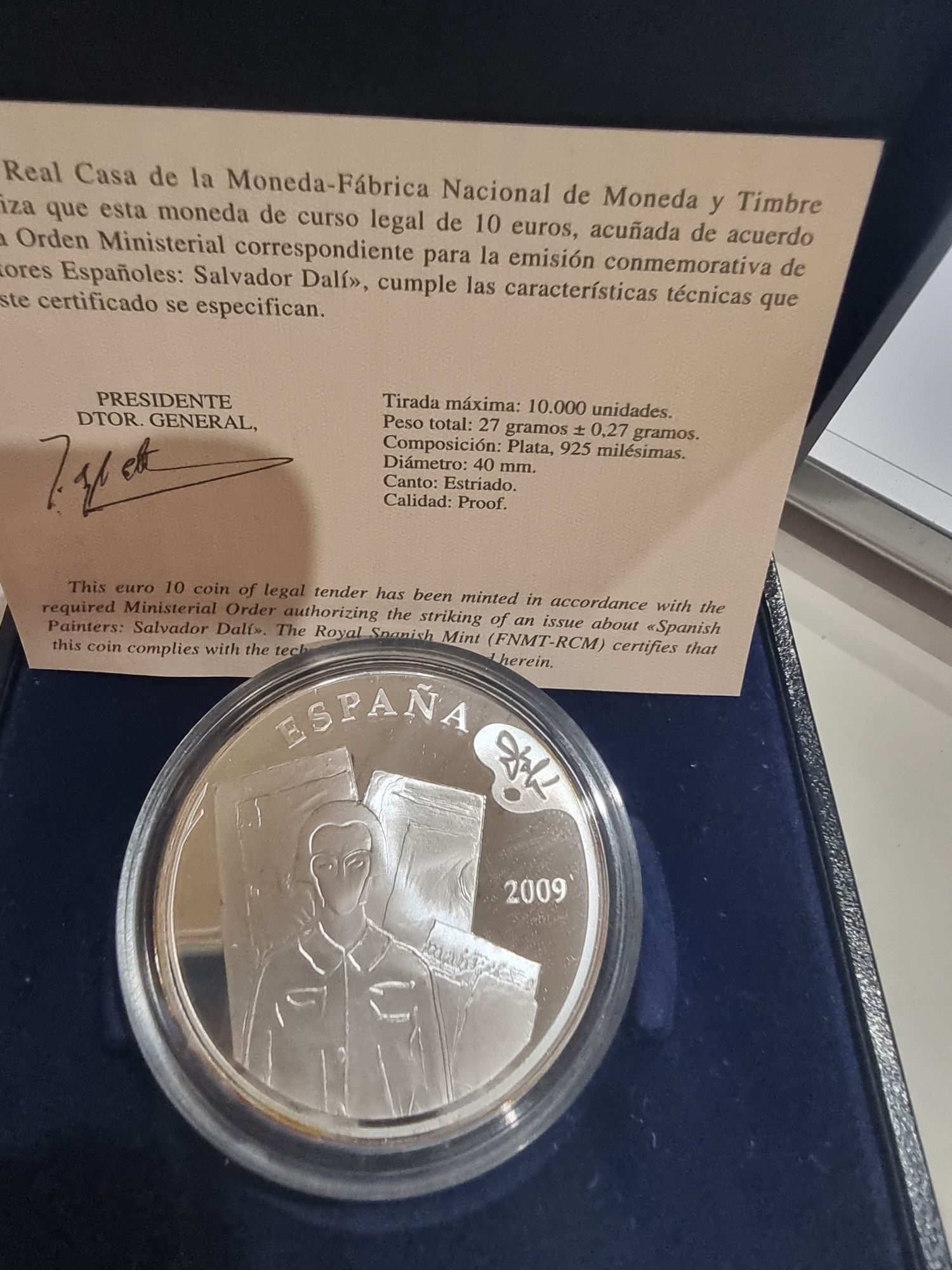 Монета Pintores Españoles, 10 Євро, Сальвадор Далі
