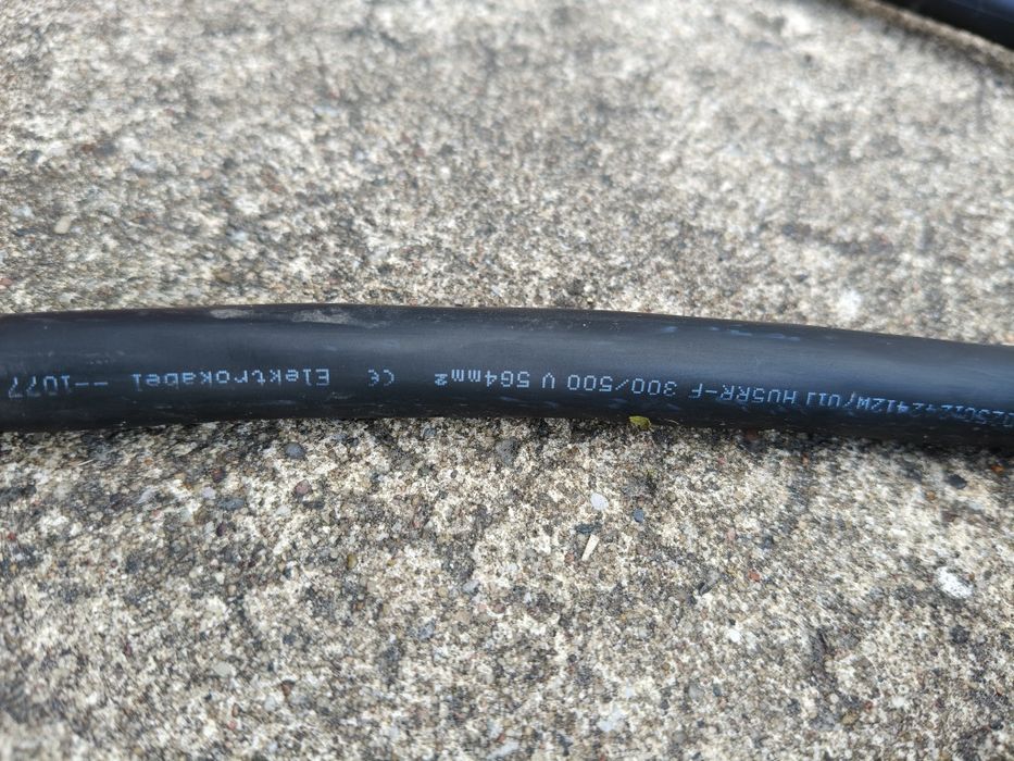 Przewód siłowy 5x4cm. długość 15m.