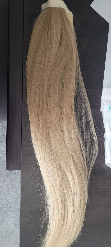 Włosy kucyk blond 68 cm. Polecam.