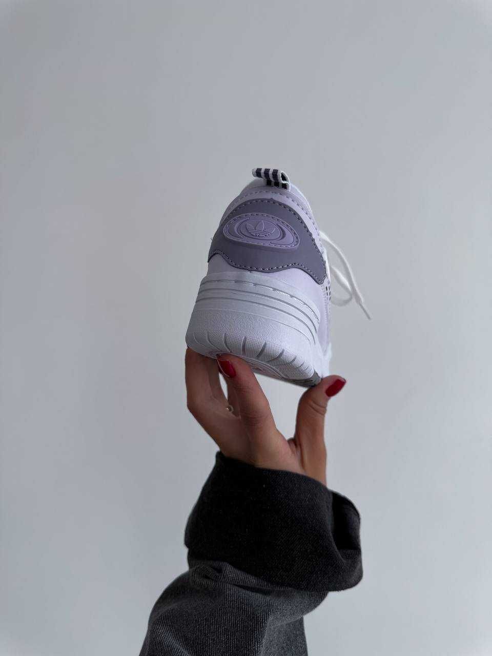 Жіночі кросівки Adidas Adi2000 білий з фіолетовим 1486 ТОПЧИК