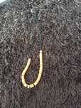 colar preto com bolas laranjas
