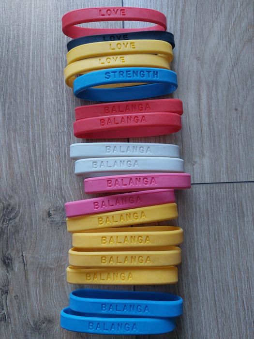 Opaska silikonowa 17 sztuk balanga love strenght bransoletka opaski