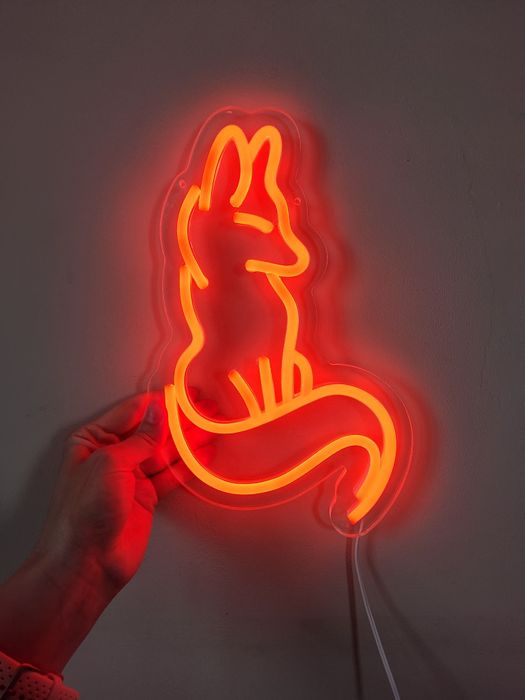 Neon LED ścienny lis
