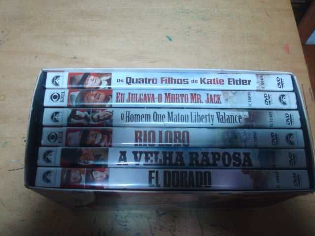 box 5 dvds originais john wayne