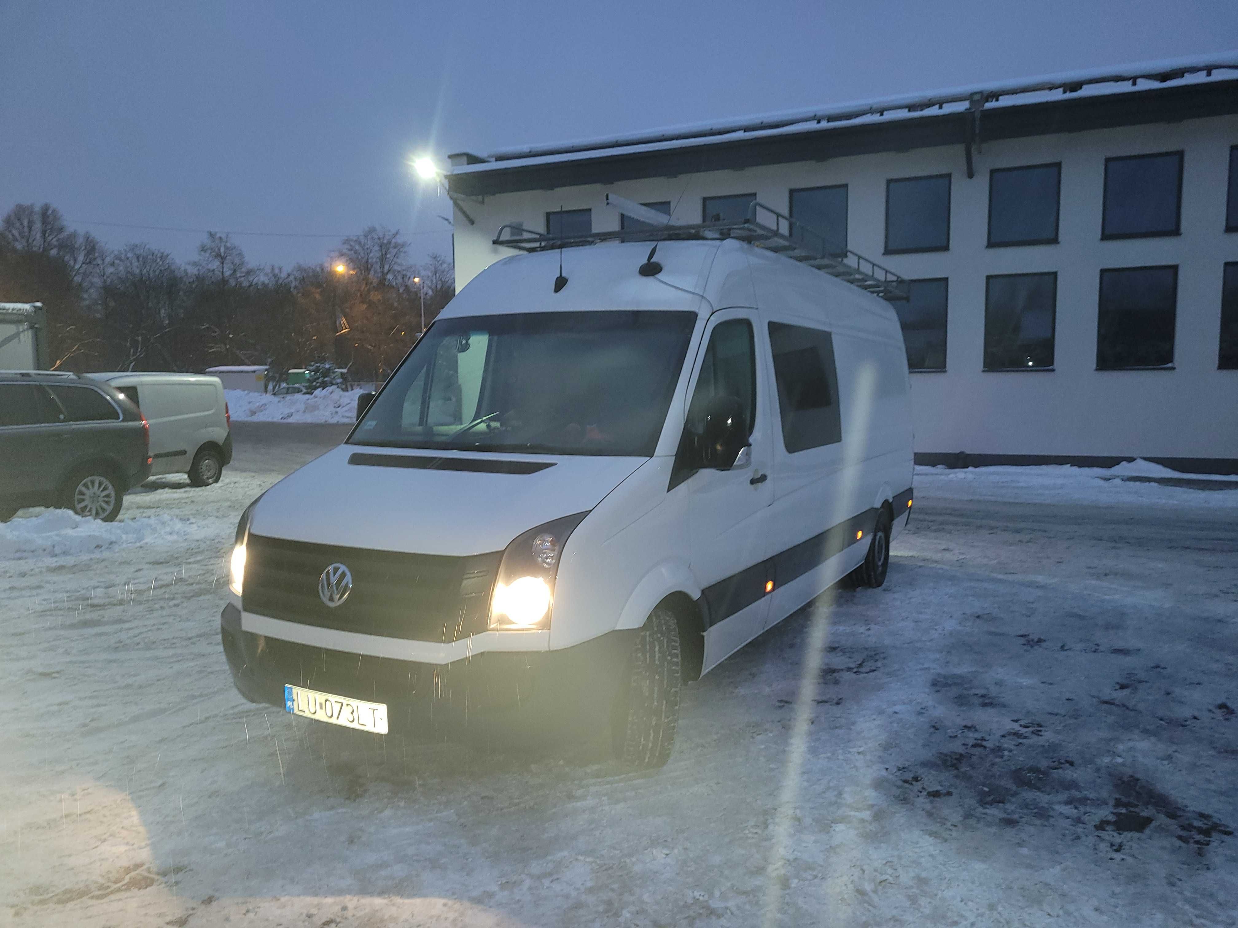 Volkswagen Crafter 7 os. 163KM. Maxi duble Cabin. Klimatyzacja 2016r