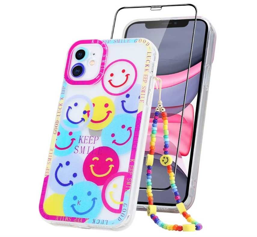 etui plecki do iphone 11 emotki + szkło