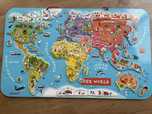 Puzzle magnetyczne Janod mapa świata