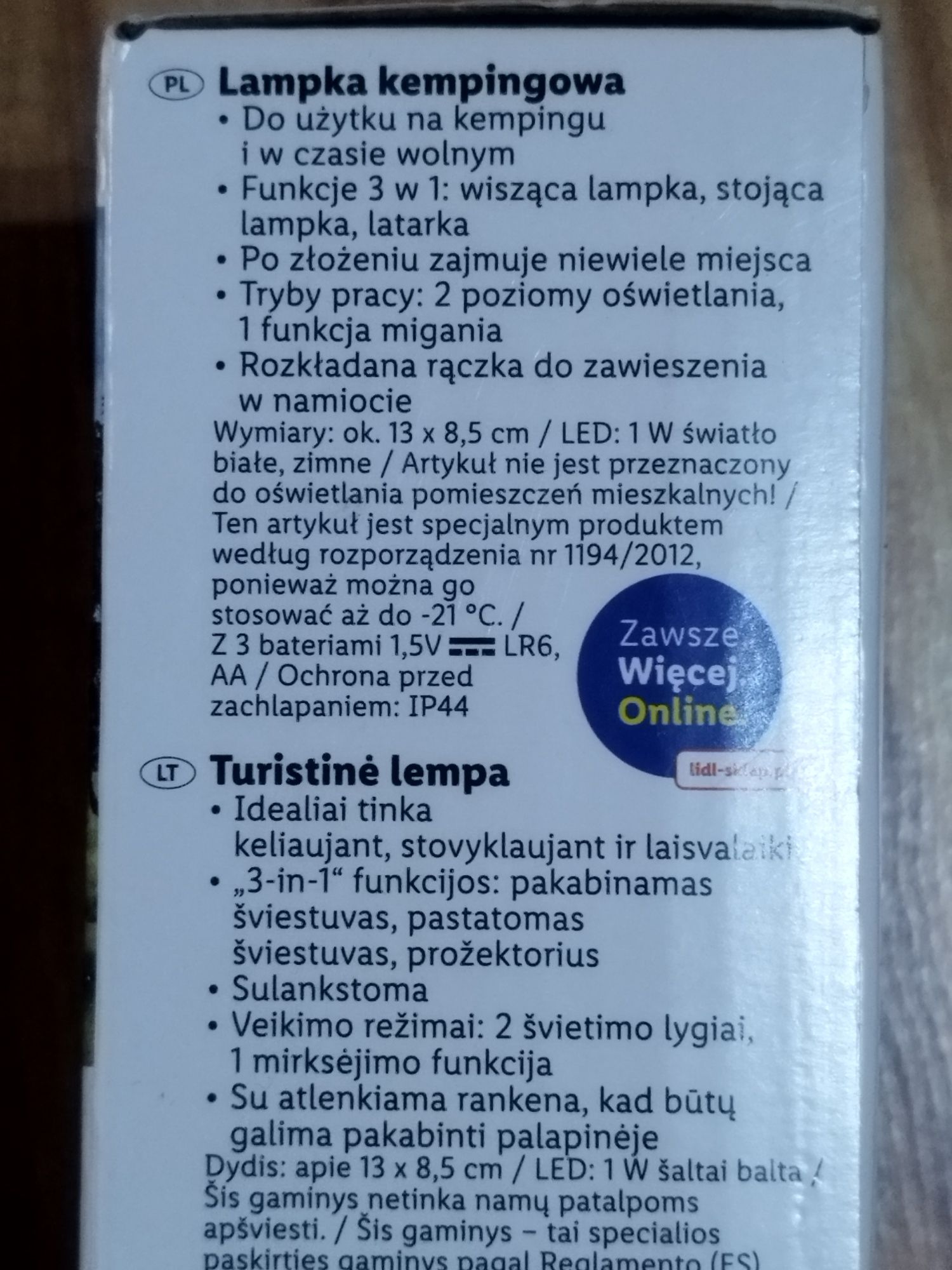 Lampki kempingowe 10 sztuk nowe