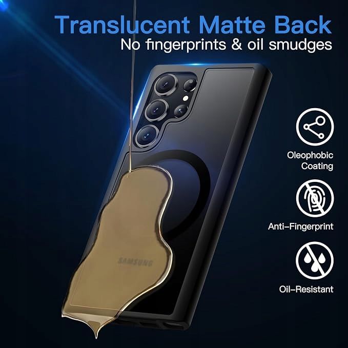 JETech Etui Magnetyczne dla Samsung Galaxy S23 Ultra 5G (Czarny)