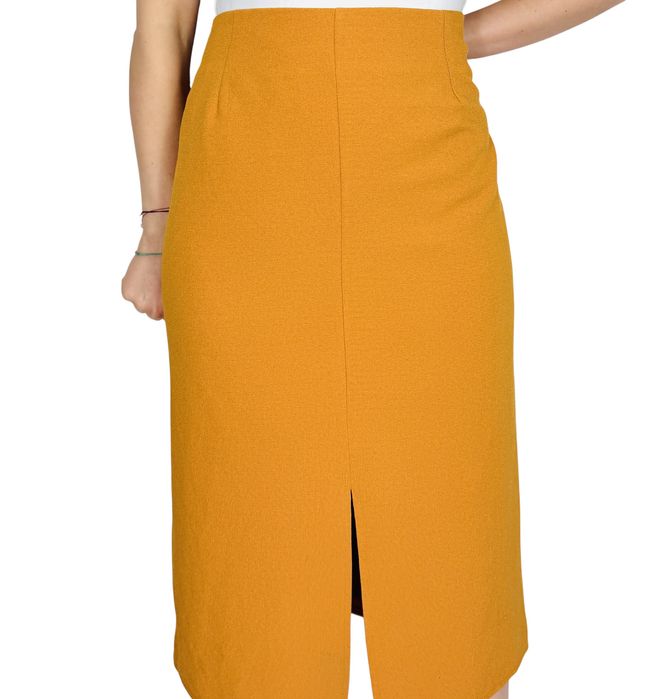 Żółtopomarańczowa spódnica midi XL 42 F&F