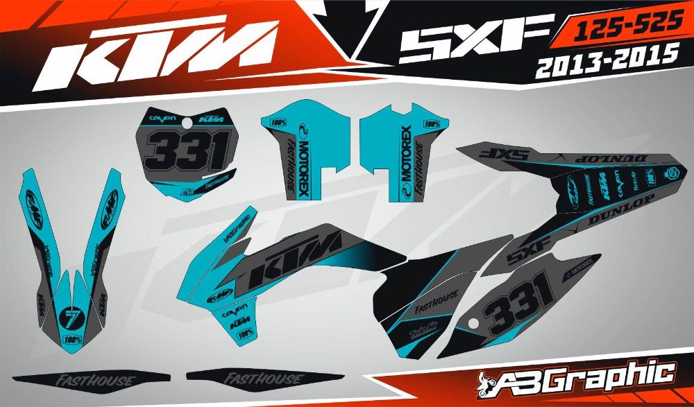 Якісні і Товсті наклейки для Мотокроссу, Ендуро і Супермото