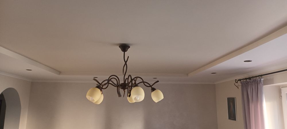 Lampa wisząca Żyrandol do pokoju Kolor Miedź